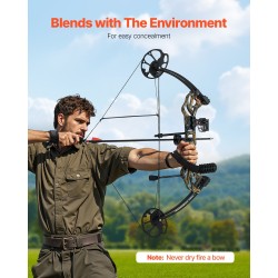 Yhdistelmäjousipaketti musta säädettävä vetopituus 19–30 tuumaa vetojäykkyys 19–70 paunaa oikeakätinen