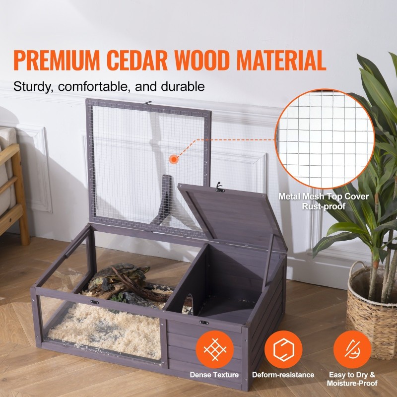 Kilpikonnan asumus seetripuu 2-huoneinen sisä- ja ulkokäyttöön ripustettava valaisinpidike 965x610x330 mm