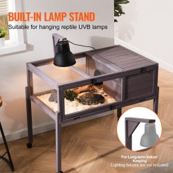 Puinen kilpikonnakoti setripuu 965x610x825 mm sisä- ja ulkokäyttö metalliverkko jalustarunko pyörillä