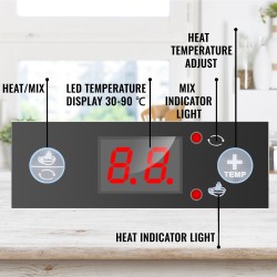 Kuumakaakaokone 10 l ruostumaton teräs PVC LED digitaalinen ohjauspaneeli kahviloihin