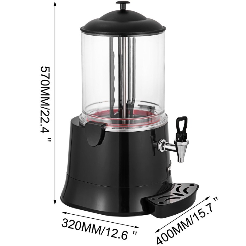 Kuumakaakaokone 10 l ruostumaton teräs PVC LED digitaalinen ohjauspaneeli kahviloihin