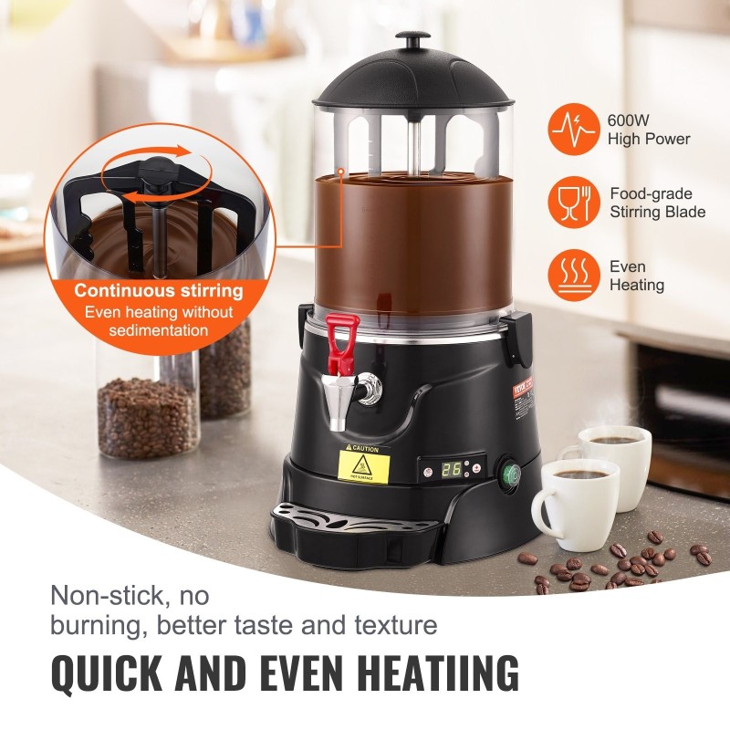 Kuumajuoma-automaatti 10 l ABS-muovinen säiliö 30–90 °C säädettävä lämpötila