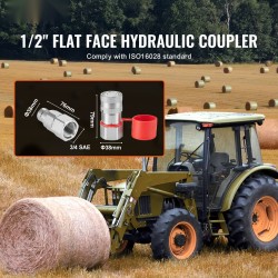 Tasopintainen hydraulinen pikaliitinpari puolituuman NPT-sisäkierteellä hiiliteräs kromipinnoite standardin mukainen yksi pari