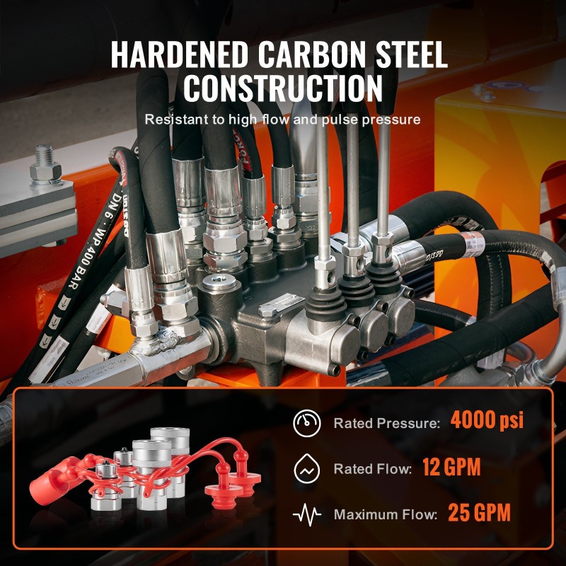 Kapearunkoiset puoli tuuman NPT hydrauliikkaliittimet 2 paria 4 suojatulppaa kromipinnoitettu hiiliteräs