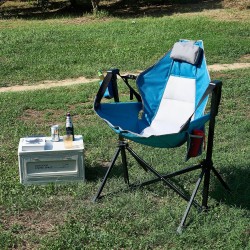 Seosterunkoinen retkituoli 600D kangas säädettävällä selkänojalla pehmustettu niskatuki 136 kg kantavuus