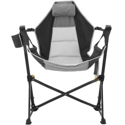 Taitettava retkituoli seosmetallirunko 136 kg kantavuus säädettävä selkänoja hengittävä verkkotäyte mukiteline