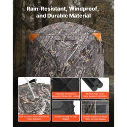 Maastokuvioitu maasuojus 150D kangas 270 asteen näkymä kolme ikkunaa 2–3 henkilölle