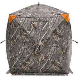 Maastokuvioitu metsästysmaja 150D kangas 270 asteen näkymä 3 ikkunalla 1 2 henkilölle