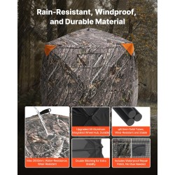 Maastokuvioitu metsästysmaja 150D kangas 270 asteen näkymä 3 ikkunalla 1–2 henkilölle