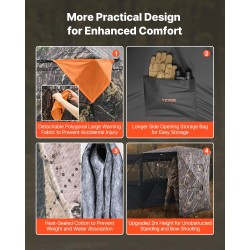 Metsästysteltta kahdelle tai kolmelle vedenpitävällä maastokankaalla kolmijalkatuolilla kantolaukulla metsästykseen