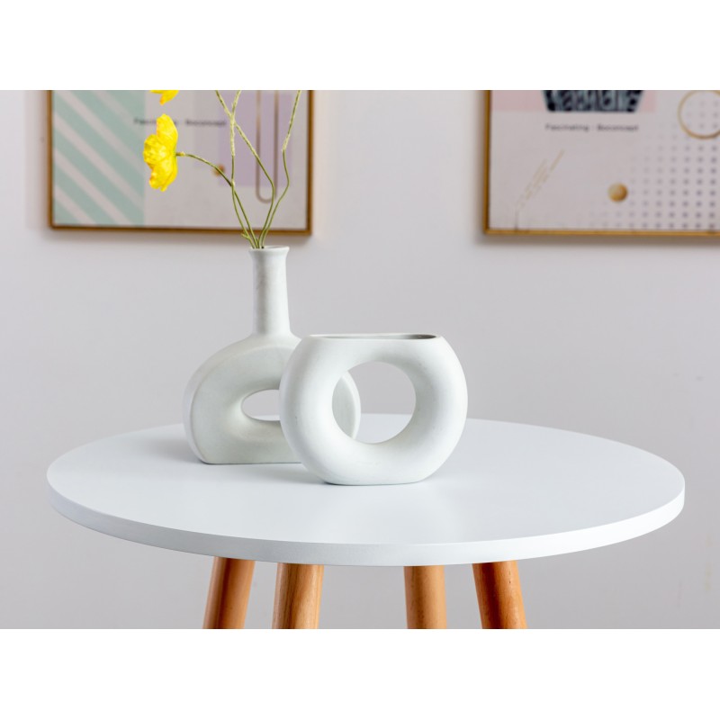 Pyöreä pyökki seisomapöytä skandinaavisella muotoilulla kotiin ja toimistoon