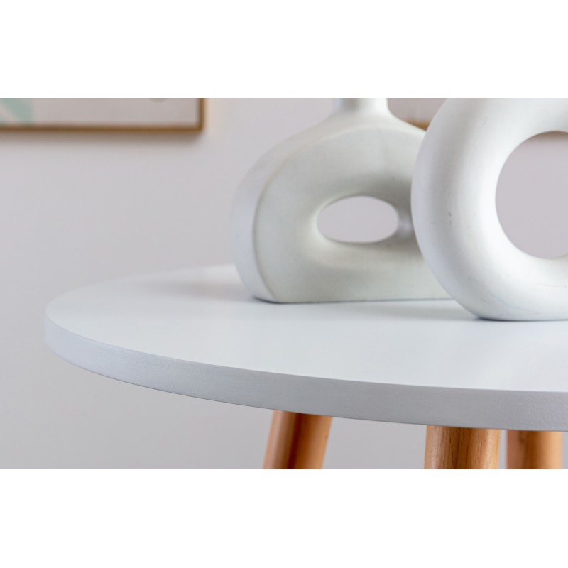 Pyöreä pyökki seisomapöytä skandinaavisella muotoilulla kotiin ja toimistoon