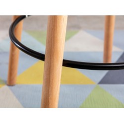 Pyöreä pyökki seisomapöytä skandinaavisella muotoilulla kotiin ja toimistoon