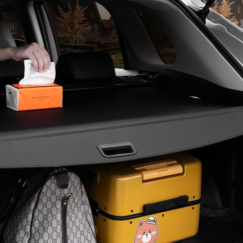 Rullattava tavaratilan suojapeite alumiinirunko PVC-nahkatextuuri musta yhteensopiva Jeep Grand Cherokee 2022–2025 5-paikkainen