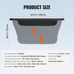 Vedettävä tavaratilan suojarulla yhteensopiva Honda CRV 2023–2025 5-paikkaiseen alumiiniseosrunko PVC-nahkatekstuuri