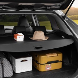 Tavaratilan rullasuoja Toyota RAV4 2019–2025 5-paikkainen alumiiniseosrunko nahkajäljitelmäpinta musta