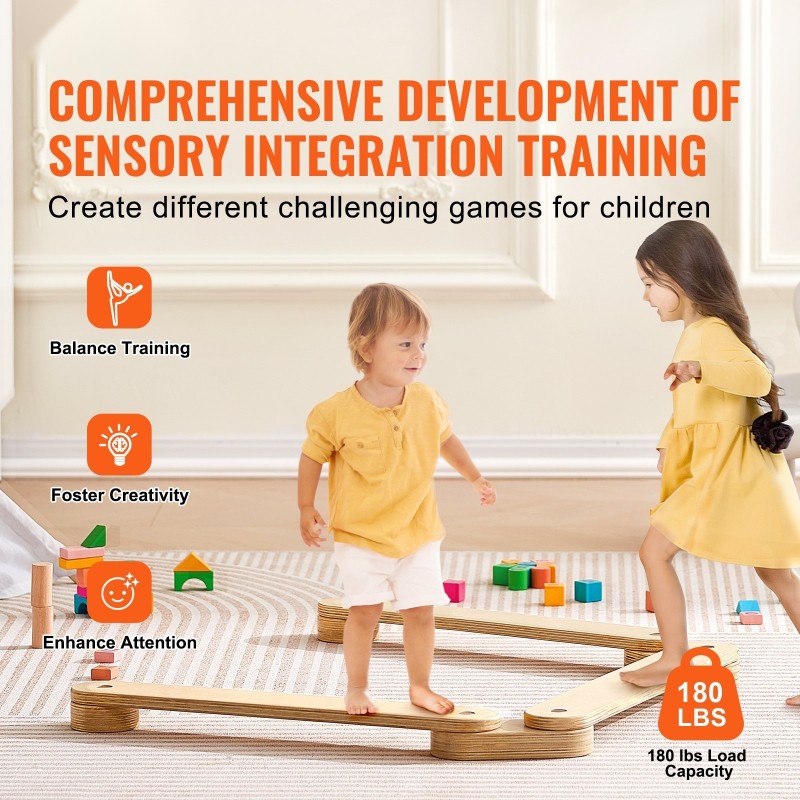 Puinen kolmeosainen tasapainopalkkisetti 2–6-vuotiaille tasapainon ja motoriikan harjoitteluun kantokassilla