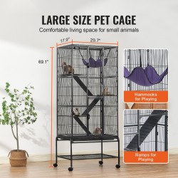 Metallinen nelitasoinen pieneläinhäkki ritiläväli noin 12,7 millimetriä ulosvedettävä pohjakaukalo lukittavat pyörät