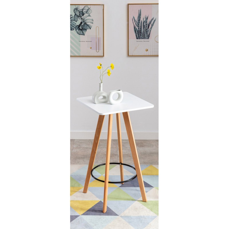 Tyylikäs nelikulmainen pyökki baaripöytä skandinaavisella muotoilulla