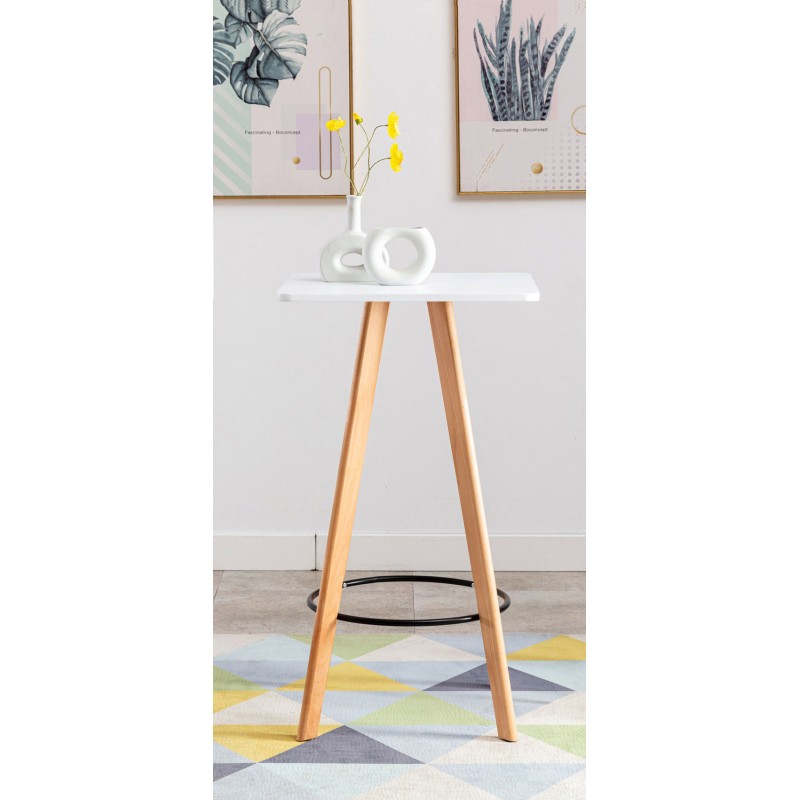 Tyylikäs nelikulmainen pyökki baaripöytä skandinaavisella muotoilulla