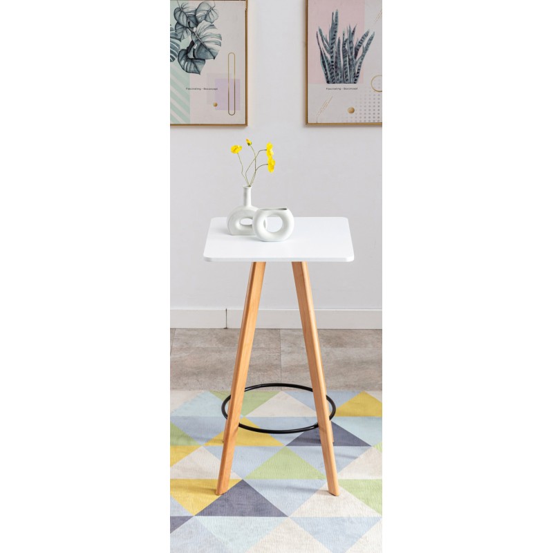 Tyylikäs nelikulmainen pyökki baaripöytä skandinaavisella muotoilulla