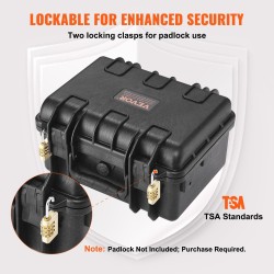 Kova pistoolikotelo PP-kuori esileikattu PU-vaahto kahdelle IP67 TSA-hyväksytty lukittavat salvat