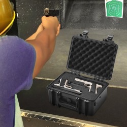 Kova pistoolikotelo PP-kuori esileikattu PU-vaahto kahdelle IP67 TSA-hyväksytty lukittavat salvat