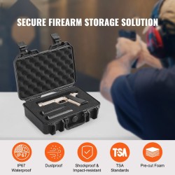 Kovakotelo yhdelle pistoolille PP-kuori esileikattu PU-vaahto IP67 TSA-hyväksytty