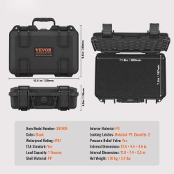 Kovakotelo yhdelle pistoolille PP-kuori esileikattu PU-vaahto IP67 TSA-hyväksytty