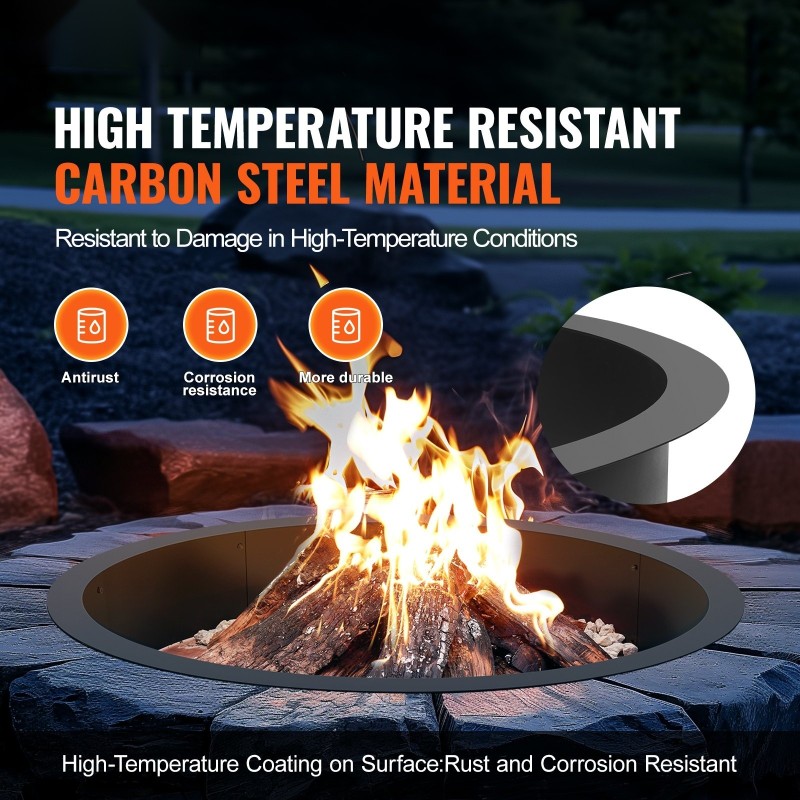 Tulipesärengas hiiliteräs 1016 mm ulkohalkaisija 990 mm sisähalkaisija 216 mm korkeus musta