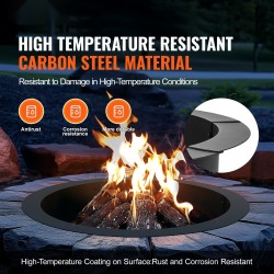 Tulipesärengas hiiliteräs 762 mm sisä 914 mm ulko 2,5 mm paksu mattamusta