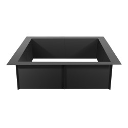 Tulikehä hiiliteräksinen mattamusta neliö 36x36/30x30 tuumaa 10 tuumaa korkea ulkokäyttöön