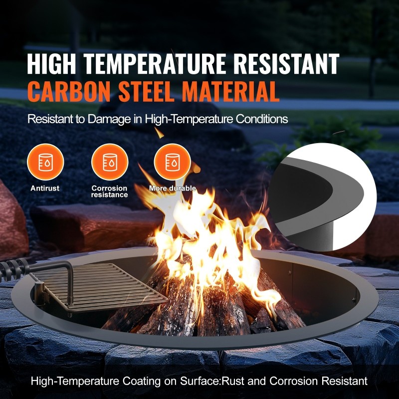 Tulipesän rengas hiiliterästä ulkohalkaisija 1016 mm sisähalkaisija 914 mm korkeus 216 mm