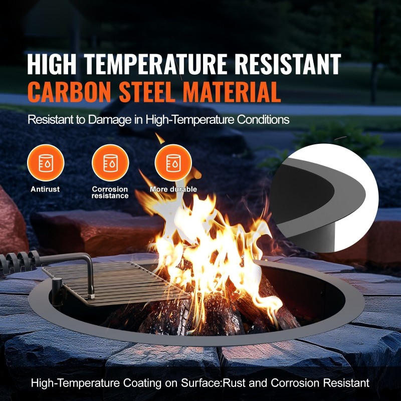 Tulipesän rengas hiiliterästä sisähalkaisija 787 mm ulkohalkaisija 889 mm korkeus 216 mm