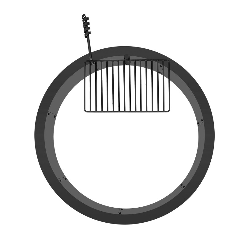 Tulipesän rengas hiiliterästä sisähalkaisija 787 mm ulkohalkaisija 889 mm korkeus 216 mm