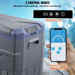 Kannettava kompressorijääkaappi-pakastin 45 L ajoneuvoihin 12/24V ja 100-240V sisävalolla