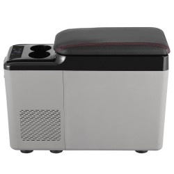 Auton käsinojaan asennettava 15 litran jääkaappi ja pakastin