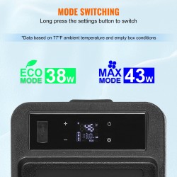 Auton käsinojaan sopiva 8 L kompressorijääkaappipakastin 12/24V DC ja 100-240V AC