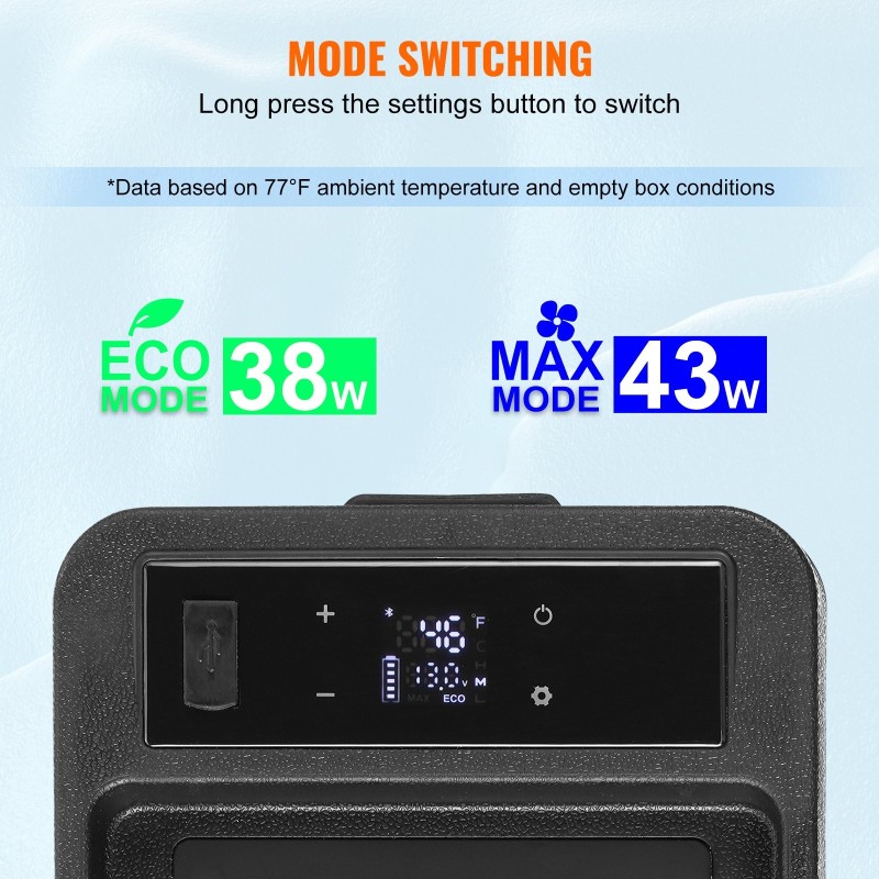 Auton käsinojaan sopiva 8 L kompressorijääkaappipakastin 12/24V DC ja 100-240V AC