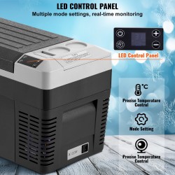 Autokylmälaukku 25 L kompressorilla säädettävä -20–20 °C 12/24 V ja 100–240 V