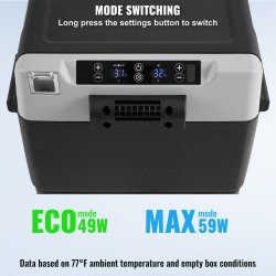 Autokylmälaukku 12V 60 L kompressorilla säädettävällä lämpötilalla pyörillä