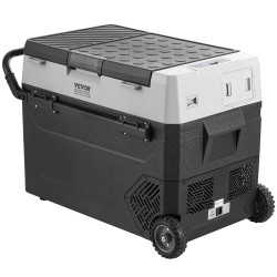 Autokylmälaukku 12V 60 L kompressorilla säädettävällä lämpötilalla pyörillä