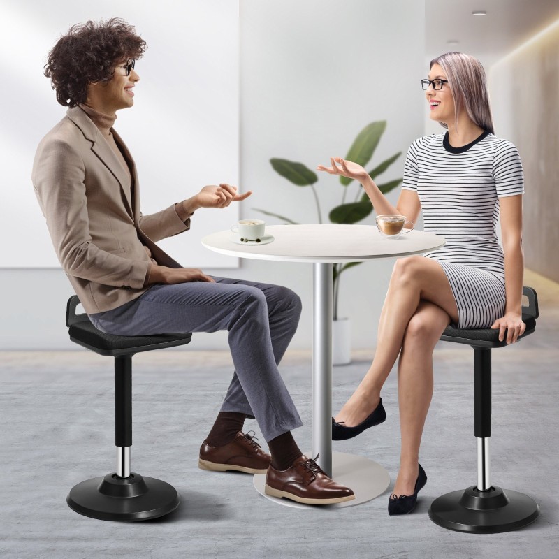 Aktiivituoli elastisella kankaalla 45 mm vaahtotyynyllä kantokahvalla 62,5–87,5 cm musta