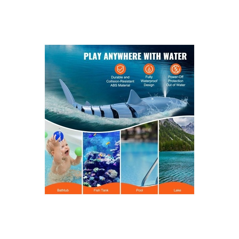 Radio-ohjattava hailelu ABS-muovinen vesitiivis kaksipotkurinen 2.4GHz kaksi akkua