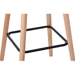 Tyylikäs samettinen baarijakkara pyökkirungolla ja selkänojalla