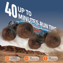 Radio-ohjattava maastoauto 1:14-mittakaava neliveto harjaton moottori 42 km/h