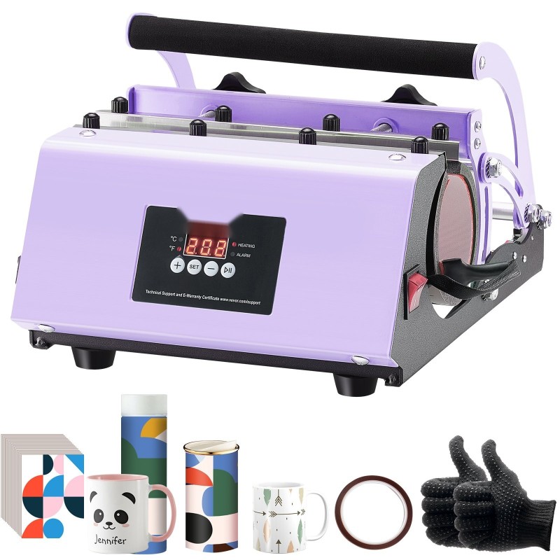 Lämpöprässi mukeille ja juomapulloille 11–30 unssia digitaalinen lämpö ja aikasäätö