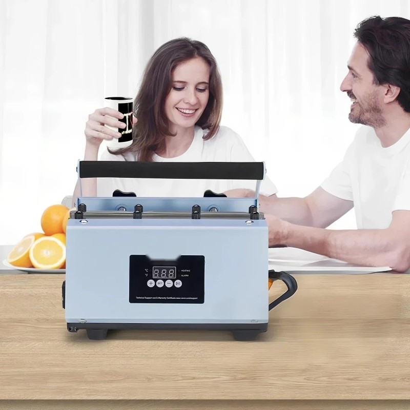 Lämpöpuristin termosmukeille ja mukeille 11–30 unssia 0–250 celsiusastetta hiiliteräs ruostumaton teräs