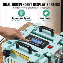 Mukiprässi kaksiasemainen 312–850 g 887 ml ohutlevy digitaalinen sublimaatio
