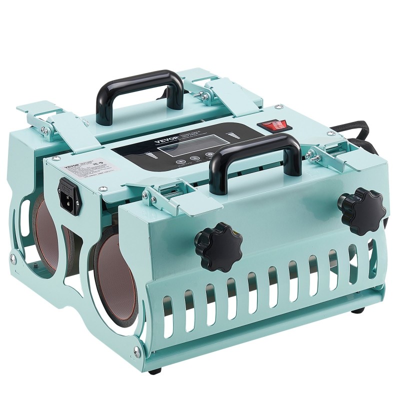 Mukiprässi kaksiasemainen 312–850 g 887 ml ohutlevy digitaalinen sublimaatio